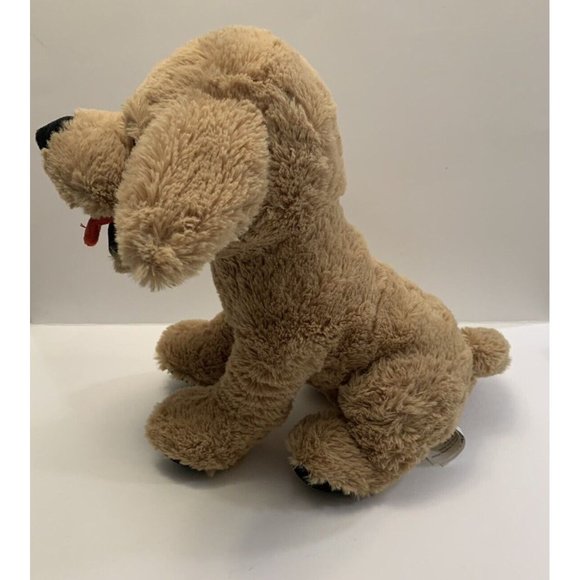 Ben Ben Plush Stuffed Animal Toy Puppy Dog Panting Tongue Embroidered Eyes - Picture 2 of 12